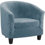Jalleria - velours housse de fauteuil club ensemble de deux pi�ces housse de fauteuil extensible housse ...