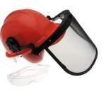 Casque forestier professionnel avec visire et anti - bruit normes ce