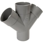 Ø 100 mm, culotte double parallèle mâle - femelle 45° - pvc gris - jardiboutique Ø 100 mm, culotte double parallèle mâle - femelle 45° - pvc gris - jardiboutique