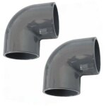 2 coudes � 32 mm, pvc pression a coller. jardiboutique