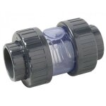 Jardiboutique - clapet a ressort inox avec raccord transparent diamtre 50 mm
