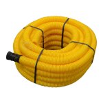 Jardibric - gaine annel�e jaune �50 mm x 25m ? gaine gaz pehd pose enterr�e pour raccordement s�curis� ...