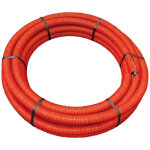 Gaine annele jardibric rouge 40 mm x 25m ? gaine lectrique souple pehd pour rseaux enterrs ou sous ...