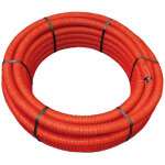 Jardibric - gaine annele rouge 40 mm x 50m ? pe polythylne pour protection de cble lectrique enterr ...