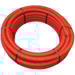 Jardibric - gaine annele rouge 50 mm x 25m ? conduit de protection pour cblage lectrique rseau souterrain ...