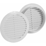 Grille  encastrer jardibric 125 mm ? ventilation pvc blanc ? surface 100 cm ? aration quipe durable ...