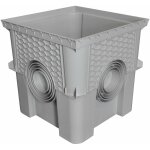 Jardibric - regard / rhausse ? collecteur des eaux pluviales 40 x 40 cm ? pvc robuste ? sans couvercle ...