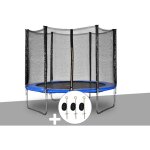 Jardideco - kit trampoline atlas ø 2, 44 m bleu + kit d'ancrage Jardideco - kit trampoline atlas ø 2, 44 m bleu + kit d'ancrage
