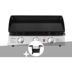 Plancha gaz prato 3 brleurs + chariot jardideco