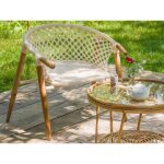Fauteuil de jardin en macram� coton - jardiline