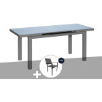 Table à manger d'extérieur extensible en aluminium gris ibiza anthracite avec 10 fauteuils - jardiline ... Table à manger d'extérieur extensible en aluminium gris ibiza anthracite avec 10 fauteuils - jardiline ...