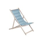Jardin prive - chilienne matelass�e danemark blue structure en bois massif