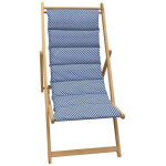 Jardin prive - chilienne matelassee fjord - toile amovible - bleu indigo