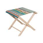 Delumi - tabouret pliant hetre scandi mix 43x43x42cm. Delumi - tabouret pliant hetre scandi mix 43x43x42cm.