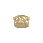 Jardinatoire - kiosque tonnelle 25m2 en bois massif avec plancher