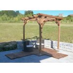Jardinatoire - pergola en bois massif marron 2. 3 x 2. 3 m - tonnelle d'�t� durable