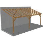 Jardinatoire - toit de terrasse 6x3 - tuilable pente 30% - bois massif trait� cl3 marron - robuste + ...