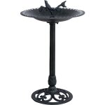 Jardindeco - bassin � oiseaux sur pied en fonte
