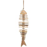 Jardindeco - poisson � suspendre en bois flott� 60 cm