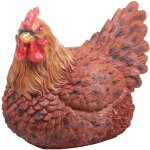 Poule marron couvant en rsine