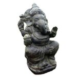 Jardinex - statue jardin dieu ganesh 40 cm - gris anthracite 40 cm