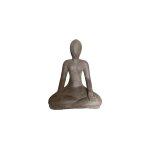 Statue jardin femme yoga - gris