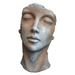 Jardinex - statue visage femme ext�rieur petit format - rouille 50 cm