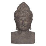 T�te de bouddha buste 31 cm - gris anthracite 30 cm