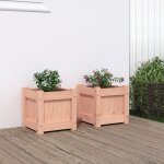 Vidaxl ? carr� potager en bois massif de douglas 31x31x31 cm ? lot de 2 jardini�res ? r�sistant aux intemp�rie ...