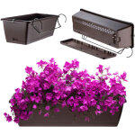 Jardini�re en 2 tailles et 4 couleurs - jardini�re de balcon en plastique r�sistant pour terrasse et ...