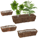Jardini�res, 4 tailles, jardin, balcon & rebord fen�tre, cache - pots d�coratifs film plastique, nature ...