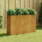 Jardini�re acier corten 120 x 40 x 80 cm. aspect rouille, tr�s tendance. jardin, patio, balcon