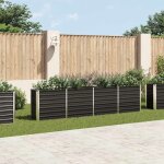 Maison chic - jardini�re bac a fleur 320x40x77 cm acier galvanis� anthracite 65418