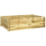 Maison chic - jardinire bac a fleur lit surlev 150x100x40 cm bois imprgn 56650