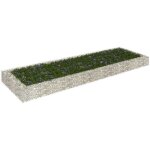 Jardini�re bac a fleur lit sur�lev� � gabion acier galvanis� 300x100x20 cm 95703