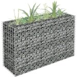 Maison chic - jardinire bac a fleur lit surlev  gabion acier galvanis 90x30x60 cm 35680