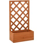 Maison chic - jardini�re bac a fleur � treillis de jardin orange 50x25x90cm bois de sapin 21080