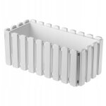 Kadax - jardini�re de balcon 38cm pot de fleur fleurs blanches