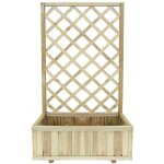 Cmonjardin - jardinire en bois avec treillage petit modle - passiflore