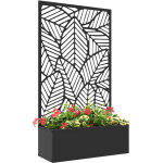 Jardini�re avec brise - vue paravent treillis pour plante grimpante, bac � fleurs - dim. 61l x 23l x ...