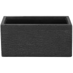 Jardini�re cache - pot noir effet pierre en m�lange de fibres 23 x 50 x 24 cm bac � fleurs au design ...