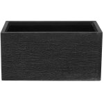 Jardinire cache - pot noir effet pierre en mlange de fibres 29 x 60 x 30 cm bac  fleurs au design ...