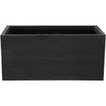 Jardinire cache - pot noir effet pierre en mlange de fibres 80 x 37 x 38 cm bac  fleurs au design ...