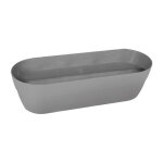 Eda - jardini�re cancun - gris b�ton - 38 l - 80 cm plastiques