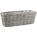 Jardini�re en osier gris clair 50 cm