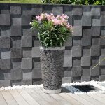 Wanda collection - jardinière en pierre ardoise conique 80 cm Wanda collection - jardinière en pierre ardoise conique 80 cm