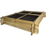Jardini�re pot � fleurs jardini�re bac � plante jardin bois impr�gn�. potager urbain en bois 100x100x24 ...