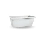 Jardini�re rectangulaire blanche avec soucoupe