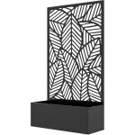 Outsunny - jardinire avec treillis design - bac  fleurs - dim. 61l x 23l x 113h cm - fixation murale ...