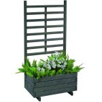 Gaspo - jardinière avec treillis 'gmunden' - l 136 cm x h 136 cm gris vintage Gaspo - jardinière avec treillis 'gmunden' - l 136 cm x h 136 cm gris vintage